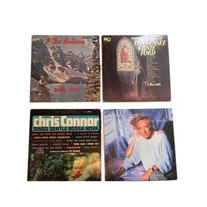 Vintage Vinyl LP Record Album Lot Burl Ives Chris Connor Ernie Ford Andy William